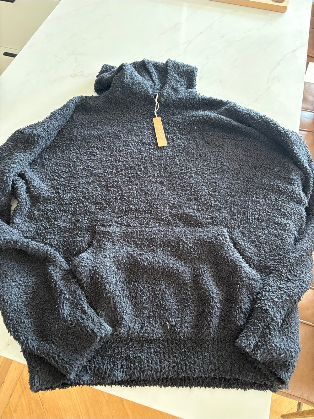 NWT SKIMS Cozy Black Pullover